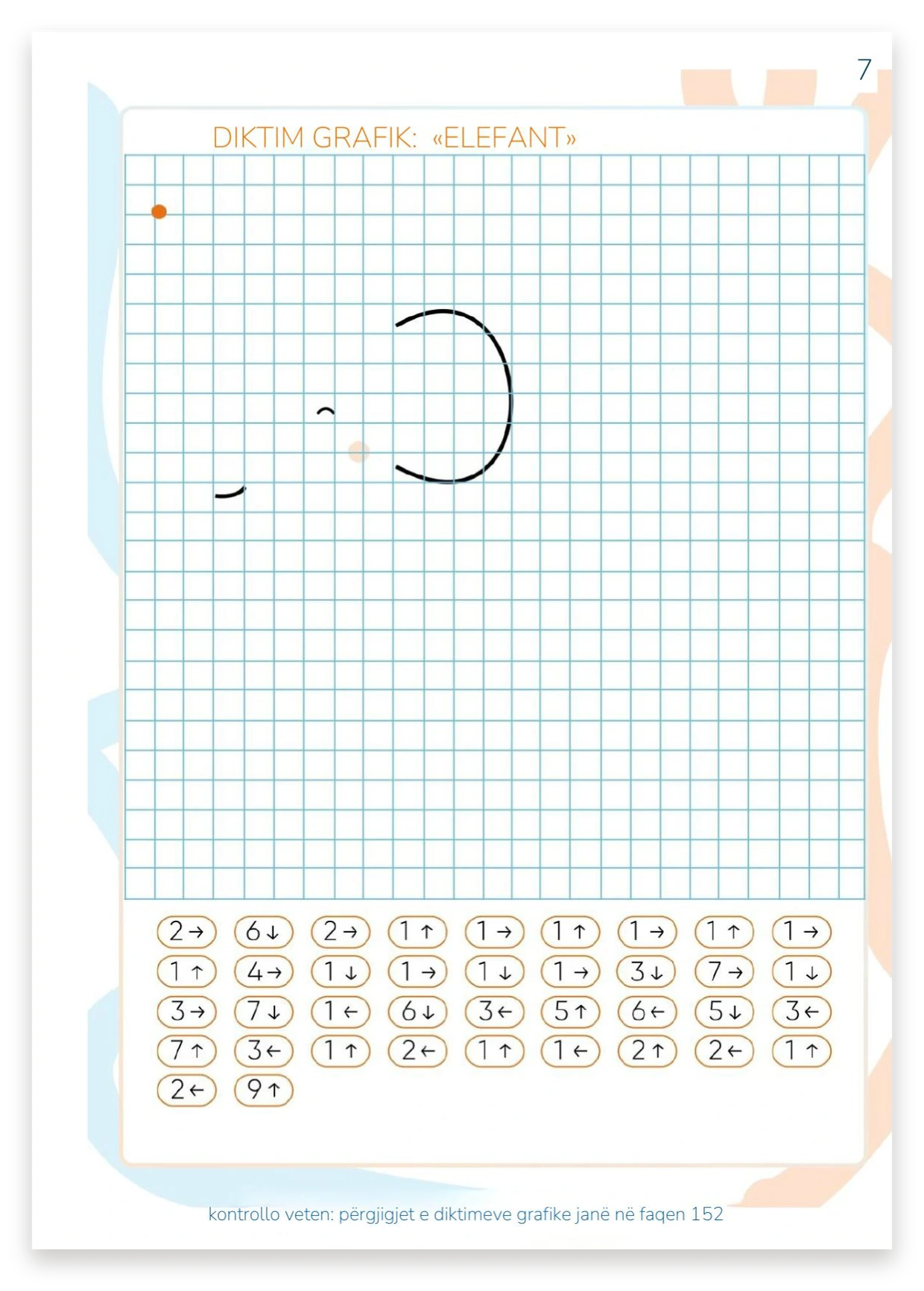 Diktati grafik „Elefanti i vogël“